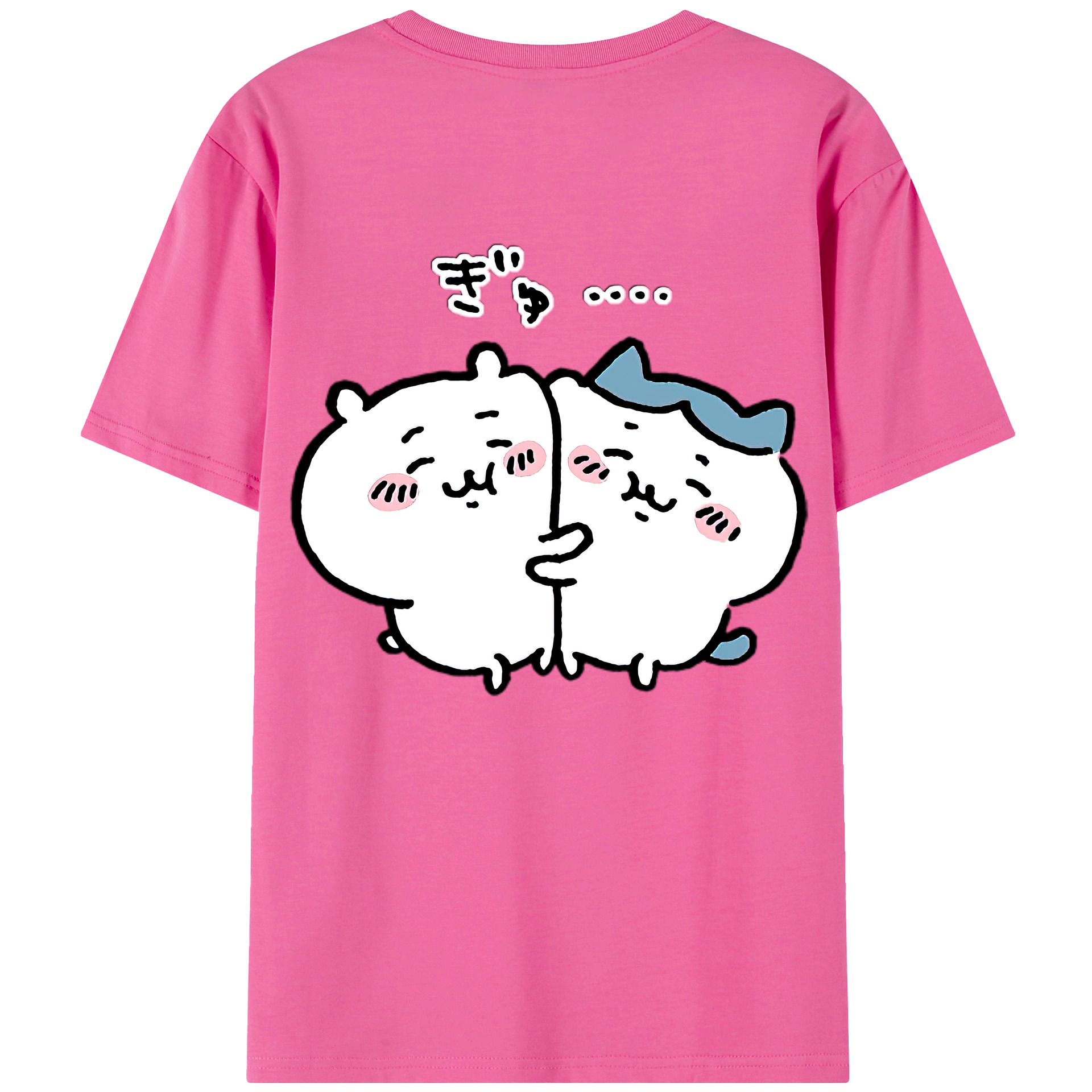 （画像用） ちいかわ ハチワレ Chii-kawa hachiware レディース半袖Tシャツ(バックプリント)